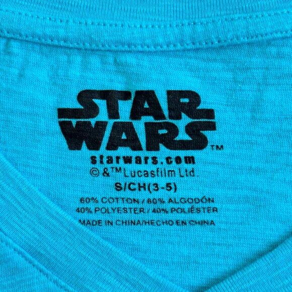 Star Wars Shirt R2-D2 Women Juniors Blue Size 3 5 Blue V-Neck Short Sleeve - Picture 3 of 5